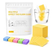 30/100/200/300/500 Pièces Pastilles Nettoyantes Multi-Effets pour Sols, Nettoyant Multi-Surfaces, Utilisation Pratique, Concentré pour Parquet, Carrelage, Stratifié (Jaune, 30PCS)
