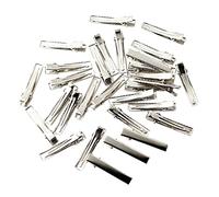 30 / 100Pack Pinces Crocodiles à Une Seule Broche épingles à Cheveux En Bec de Canard Blanc Bricolage, 4cm (30Pack)