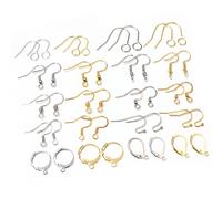 30-100pcs en acier inoxydable bricolage boucles d'oreilles crochets fermoir résultats bijoux à la main faisant accessoires accessoires earwire acier or M1-34 100pcs