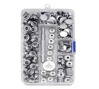 30/150 pièces en acier inoxydable de qualité marine for toile et rembourrage de bateau - Kit de fixation à bouton-pression - Vis de 15 mm avec outil (Color : 150pcs-02)