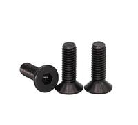 30-150 Pièces M1.6 M2 .5 M3 3/4/5/6/7-50mm Noir 10.9 Acier De Qualité DIN7991 Douille Hexagonale Plate Fraisée Clé À Tête Vis Boulon(100Pieces M2.5x6)