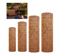 30-180cm De Haut Clôture De Roseau Naturel Tissé à La Main Rouleaux De Clôture Occultant écran De Protection De La Vie Privée Du Balcon Respectueux De L'environnement Pour Jardin Patio Extérieur(Carbo