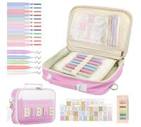 30*23*6CM Housse de Protection pour Bible, Housse pour La Bible Etui de Protection Bible Couverture Bible Femme Couverture de Bible pour Femme Cadeaux Chrétiens pour Femmes, Hommes, Filles (Rose, 01)