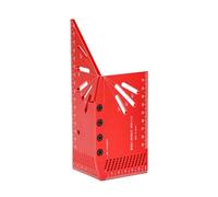 30/45/60/90 degrés - Règle d'écriture en aluminium - Outil de mesure du volume - Outil de mesure du volume - Outil de mesure du bois