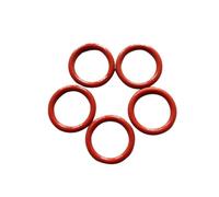 30/50/100/200 Pièces Joint Torique En Caoutchouc De Silicone Rouge 1mm/1.2mmCS Rondelle D'étanchéité À Utiliser(OD5xCS1.2-100pcs)