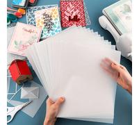 30/50/100 feuilles de papier vélin translucide, papier vélin 8,5 x 11 pouces, papier vélin lisse givré, papier artisanal pour estampage et gaufrage, papier vélin imprimable pour le scrapbooking DIY Ta