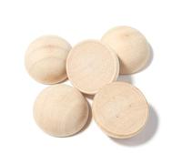 30-50 pcs/Lot demi boules de bois perle inachevé naturel fendu bois perles Flatback Cabochon pour la fabrication de bijoux accessoires de bricolageAgile et professionnel.