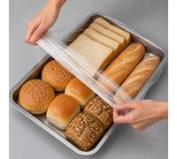 30/50 pièces Couvercles alimentaires en plastique transparent : Convient aux plateaux B de taille inférieure à 70cm/27,6 pouces 50 pièces (grand modèle 70 cm / 27,6 po),30 pièces (grand modèle 70 cm