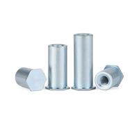 30-50 pièces rivet goujon trou aveugle rivetage pièce plaque de pression vis écrou M2 M2.5 M3 tête hexagonale goujon trou aveugle(5mm,M2-50pcs)