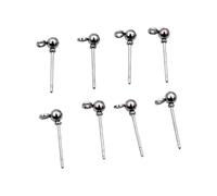 30-50pcs 3/4/5/6mm Or Argent Plaqué Pin Résultats Boucles D'oreilles Base Pins Bouchons C0innector pour Bijoux DIY Accessoires