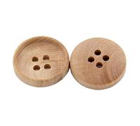 30/50pcs Boutons de cardigan ronds en bois naturel 13mm Taille 4 trous - Design décoratif pour vêtements d'enfants, vestes Accessoires de bricolage faits à la main