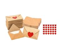 30/60 mini notes d'amour vierges et enveloppes pour lui, elle, épouse, mari avec carte de vœux, autocollants, carte de Saint-Valentin pour lettres d'amour, anniversaire, mariage (30 pièces A)