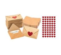 30/60PCS Mini Lettres D’amour Et Enveloppes Vierges Pour Lui, Elle, Avec Autocollants De Cartes De Vœux, Carte De Saint-Valentin Pour Lettres D’amour, Fête D’anniversaire De Mariage (60PCS B)