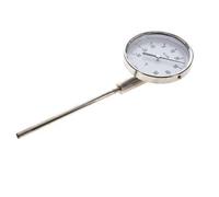 -30 à +50°C Thermomètre bimétallique en acier inoxydable 100mm Cabinet 160mm Fond de tige