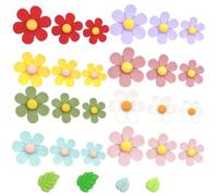 30 Aimants De Réfrigérateur Fleurs, 4 Feuilles, Aimants De Réfrigérateur, Aimants pour Tableaux Magnétiques, Aimants Décoratifs, Aimants Colorés