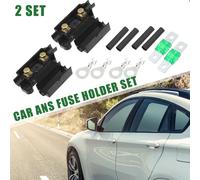30 Amp ANS Fusible Support Trousse, Tube Bornes, Plastique, Noir, 2 Ensemble