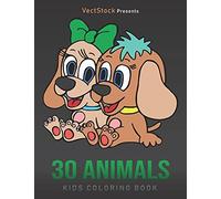 30 Animals Coloring Book For Kids: Animals Coloring Book With Horse, Elephant, Cat, Dog, Duck, Bird, Frog And Many More