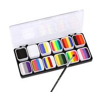 30 Aquarelles Ensemble de Peinture Kit de Peinture pour le Visage Professionnel livré avec Pinceau éponge pour Carnavals Cosplay Jeu de Rôle Enseignement du Dessin coloré (4)