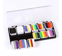 30 Aquarelles Ensemble de Peinture Kit de Peinture pour le Visage Professionnel livré avec Pinceau éponge pour Carnavals Cosplay Jeu de Rôle Enseignement du Dessin coloré (3)