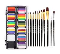 30 Aquarelles Ensemble de Peinture Kit de Peinture pour le Visage Professionnel livré avec Pinceau éponge pour Carnavals Cosplay Jeu de Rôle Enseignement du Dessin coloré (5)