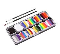 30 Aquarelles Ensemble de Peinture Kit de Peinture pour le Visage Professionnel livré avec Pinceau éponge pour Carnavals Cosplay Jeu de Rôle Enseignement du Dessin coloré (1)