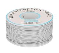 30 AWG Câble Électrique Souple, 0,25mm Cores Diameter 200m 1Roll Wire-Wrapping Single Copper Wire Strand, Fil de Cuivre Étamé PCB, pour Ordinateur Portable Carte Mather Tests Électroniques (Blanc)