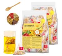 30 Bags Chicory and Gardenia Tea, Chrysanthemum and Cassia Seed Tea, Supports Kidney & Liver Health, 8 Ingredients Including Chrysanthemum and Goji Berries (5gx30bags) (2PCS (60Bags))