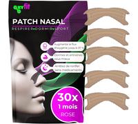 30 Bandes Nasales Anti Ronflement (Nasal Strips) Pour Mieux Respirer Et Stopper La Congestion Écarteur Nasal Adhésif Pour Sommeil Et Sport (Rose - 30)