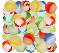 30 Billes Givrées - Bille en verre à collectionner (16 mm, Multi-Couleurs)