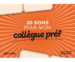 30 bons pour mon collègue préféré: Cadeau original pour collègues : 30 bons à utiliser tout au long de l’année ! Offrez un cadeau boosteur de bonne ... secret santa ou juste pour faire plaisir.
