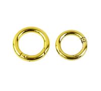 30 boucles à ressort en métal avec joint torique | Mousqueton rond ouvrable for sangles, sac de connexion, crochet à pression, accessoires for porte-clés(KGold,38mm)