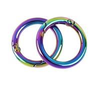 30 boucles à ressort en métal avec joint torique | Mousqueton rond ouvrable for sangles, sac de connexion, crochet à pression, accessoires for porte-clés(Colored,20mm)