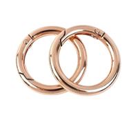 30 boucles à ressort en métal avec joint torique | Mousqueton rond ouvrable for sangles, sac de connexion, crochet à pression, accessoires for porte-clés(RoseGold,32mm)