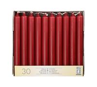 30 bougies de table, Ø 2,1 cm, 19,6 cm, bordeaux