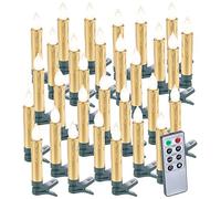 Lunartec 30 bougies LED pour sapin de Noël avec télécommande - coloris Or