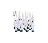 Lunartec : 30 bougies LED sans fil avec télécommande XMS-35.r - Blanc G