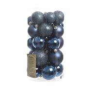 30 boules de Noël Bleu nuit assorties pour la décoration du sapin de Noël