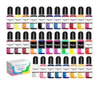 30 Bouteilles D'encres 'ensemble De Teinturier En Résine Époxy Bijoux Fabrication Produits Intenses Les Couleurs Pigment Adaptées À L'élaboration 'art Portable Fabrication Et Bijoux