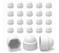 30 Caches Écrous M8 Blancs - Capuchons Hexagonaux en Plastique pour Clé 13 mm - Protection Anti-Rouille et Finition Propre pour Vis et Boulons - Cache Vis Décoratif pour Bricolage et Assemblage