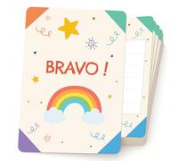 30 Cartes de récompense Enfant - Motivation et félicitations - Bon Cadeau Personnalisable pour motiver et récompenser Les Enfants