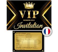 30 Cartes d'invitation en français (sans enveloppe) pour un anniversaire sur le thème VIP. Fêtez en Grand et avec Classe votre événement avec ces cartes VIP. De 6 ans à 99 ans ! (30 Cartes seules VIP)