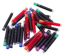30 Cartouches D'encre Pour Stylo Plume Jinhao,Jeu De 6 Couleurs (Noir,Bleu,Vert Pomme,Vviolet,Rouge Et Orange) Taille Standard Internationale