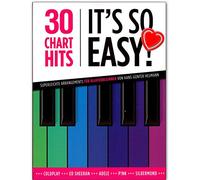 30 Chart hits It's so easy!, 30 tubes pop pour les débutants au piano, livret de partitions avec pince de page en forme de cœur