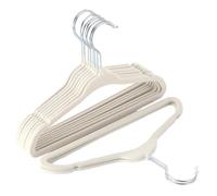"30 Cintres pour vêtements en velours antidérapant pour enfants, profil fin, beige, idéal pour les vêtements de bébé et d'enfants"