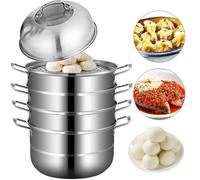 30 cm Cuiseur Vapeur en Acier Inoxydable - VEVOR - Cuisson à la Vapeur Riz - 5 Niveaux
