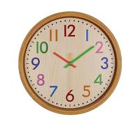 30 cm Enfants Horloge Murale Silencieuse Horloge pour Enfants Coloré NuméRo Horloge pour Chambre d'enfants Pas De Bruit Horloge Murale Silencieuse à Piles pour Chambre à Coucher DéCoration De Maison