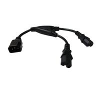 30 cm IEC320 C14 vers 2 x C15 Connecteurs Adaptateur Cordon Mâle vers Prise Femelle Convertisseurs Câble Répartiteur de Fil D'alimentation Câble