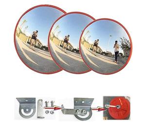 30 cm Miroir convexe de circulation, rétroviseur extérieur, miroir panoramique parabolique, miroir d’observation, miroir de sortie pour la route et le garage, miroir de garage