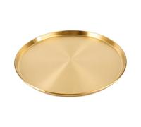 30 cm Plateau Doré, Plateau Décoratif Rond INOX, Plateau Décoration Table | Plateau Rangement de Rangement de Bureau, Plateau Rond pour Bijoux, Ranger Bijoux, Cosmétiques, Bougies et Desserts