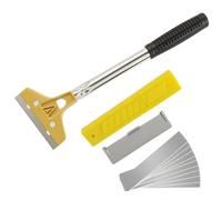 30 Cm X 10 Cm Grattoir Vitre Avec 10 Lames En Acier Au Carbone 100 Mm, Grattoir Peinture, Grattoir Sol Et Grattoir Plancha, Manche Ergonomique Pour Enlever Colle, Papier Peint, Peinture Et Résidus